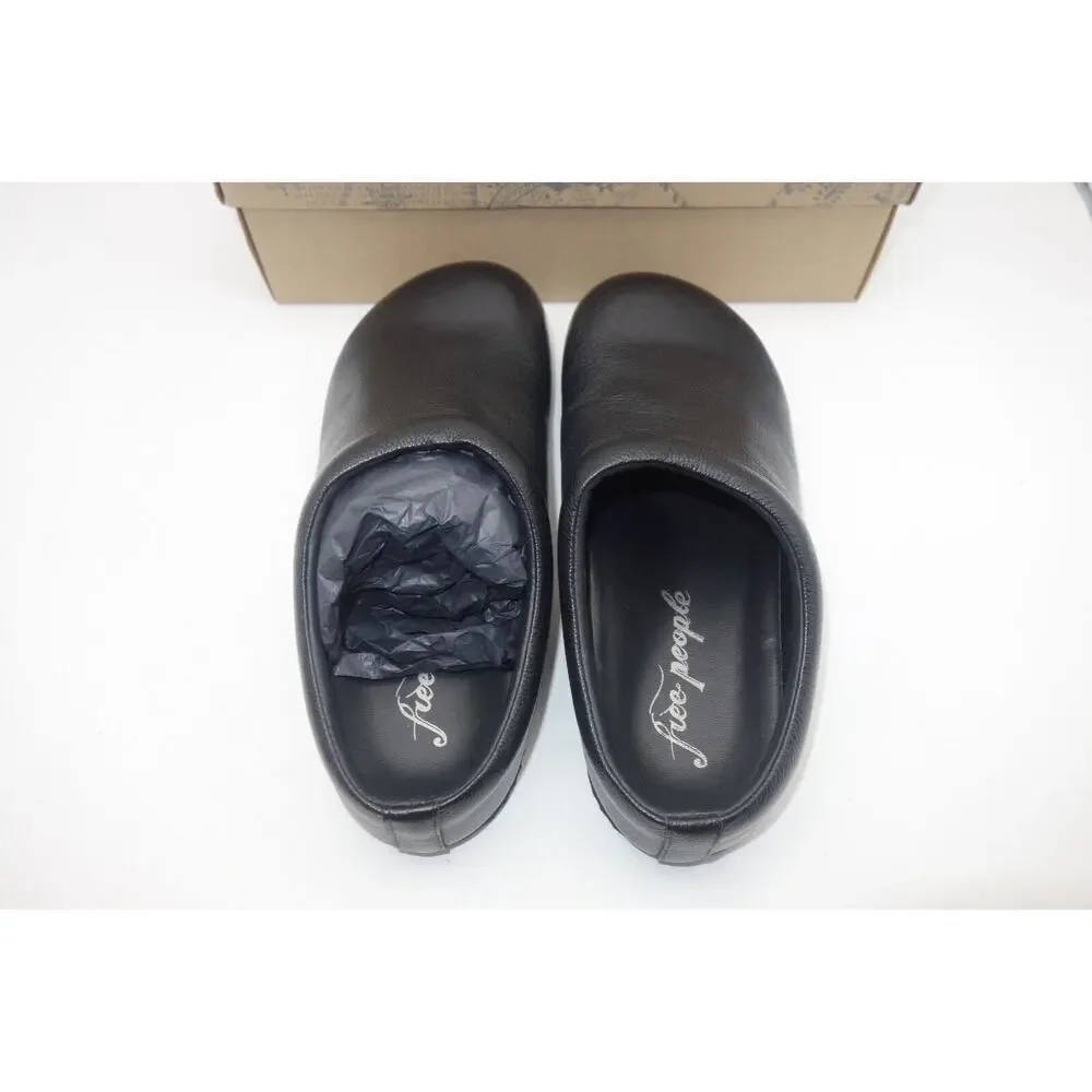 NEW Free People Black Cambria Footbed Clogs Women's 36 US Size 6 FP Collection
